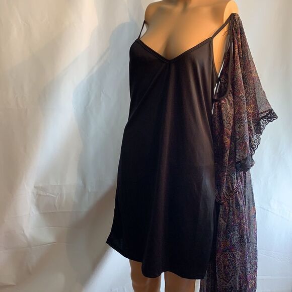 XHilaration Dress With Attached Slip Belt Loops Abstract Design Scoop Neck Large - Picture 8 of 15